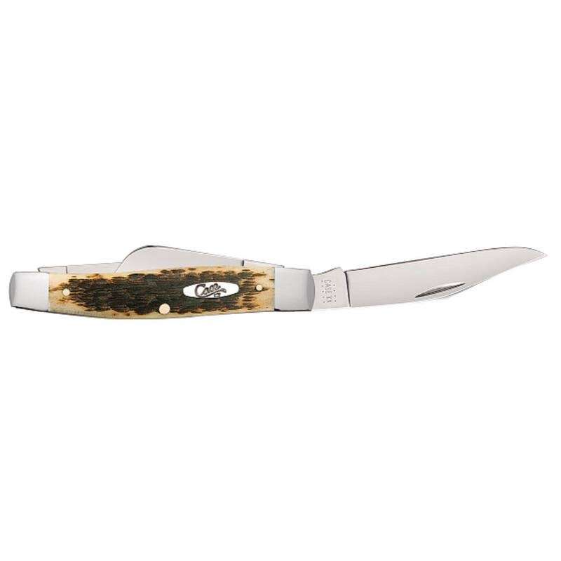 W.R. Case and Sons Cutlery Co. Amber Bone Large Stockman Pocket Knife - FI00204