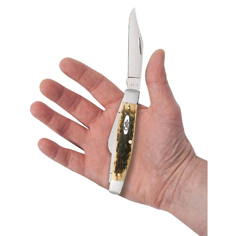 W.R. Case and Sons Cutlery Co. Amber Bone Large Stockman Pocket Knife - FI00204