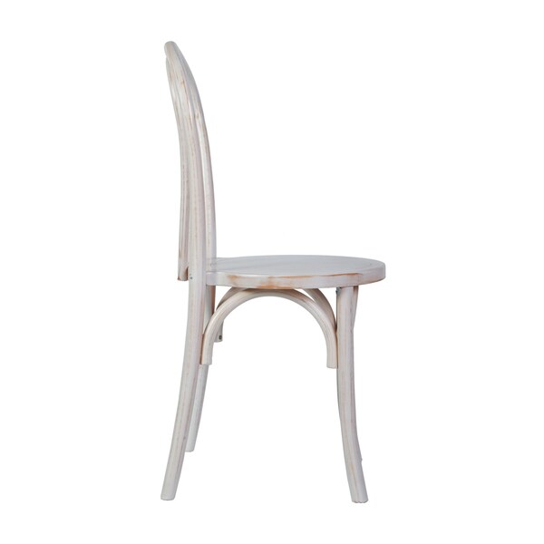 Flash Furniture Betsy Commercial Grade White Wash Thonet Style Solid Wood Stackable Dining Chair, 2PK - 2-ZH-8003A-WHTWSH-GG
