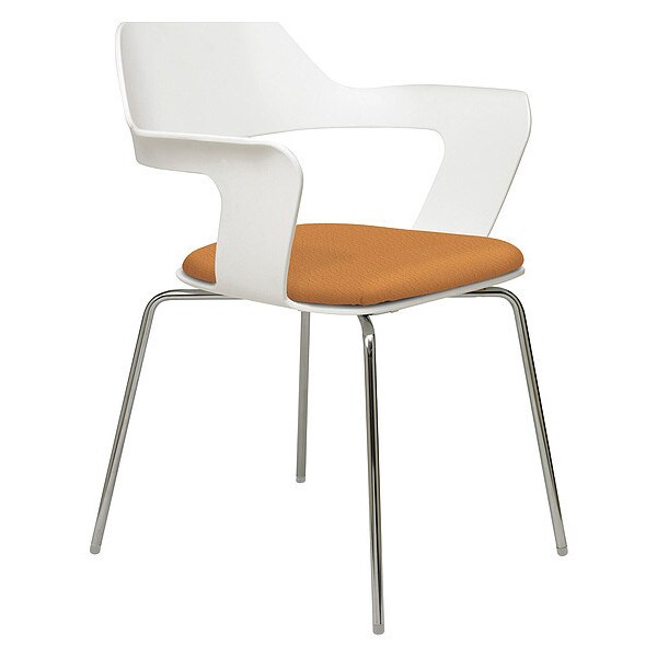 Kfi Stck Chair, Flx Ply Shll, Wht/Fiesta - 2500-WHITE-FIESTA