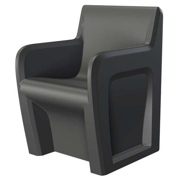 Cortech Sentinel Arm Chair, Black Seat, Black Back, 24" W 24" L 33" H, Fixed, Polyethylene Seat - 106484BKS