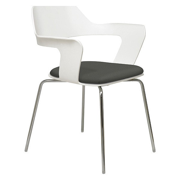 Kfi Stack Chair, Flx Ply Shll, Wht/Grpht - 2500-WHITE-GRAPHITE