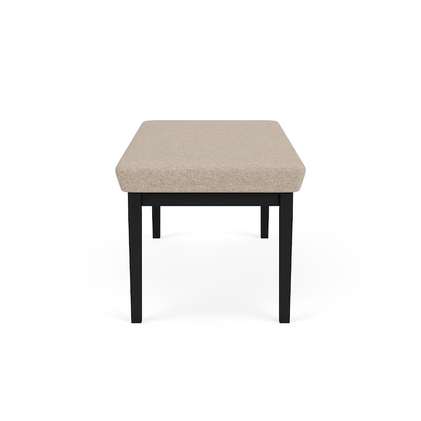 Lesro Lenox Steel 2 Seat Bench, Stone (Beige) Seat, Stone Back, 45 W 21 L 18.5 H, Linette Vinyl Seat - LS2001