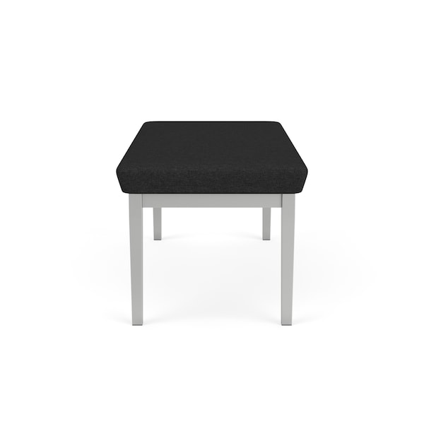 Lesro Lenox Steel 2 Seat Bench, Black Seat, Black Back, 45 W 21 L 18.5 H, Linette Vinyl Seat - LS2001