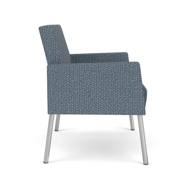 Lesro Mystic Lounge Reception Bariatric Chair, Silver, RF Serene Upholstery - ML1401