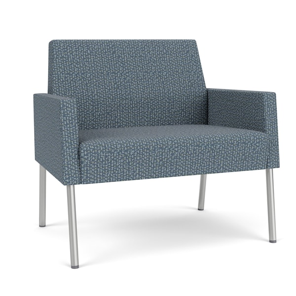 Lesro Mystic Lounge Reception Bariatric Chair, Silver, RF Serene Upholstery - ML1401