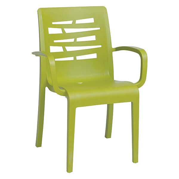Grosfillex Essenza Stacking Armchair, Fern Green - US118152
