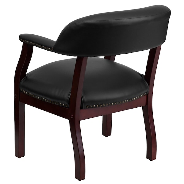 Flash Furniture Traditional Luxurious Conference Chair, Black Back, 24 in W 27" L 31-1/2" H, Upholstered Straight - B-Z105-BLACK-GG