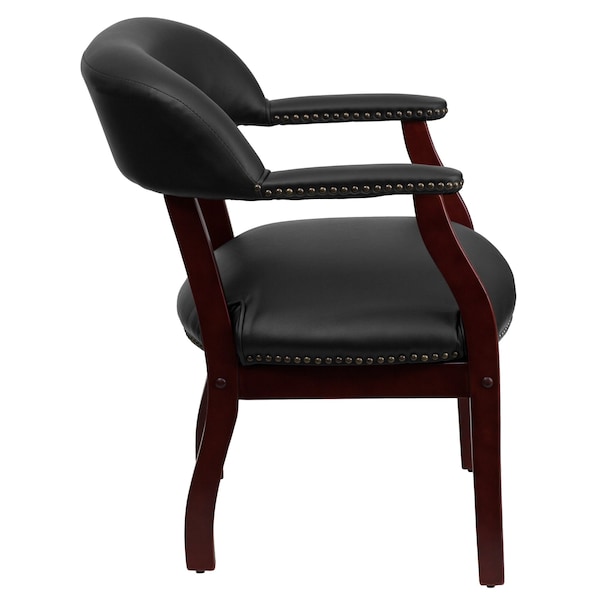 Flash Furniture Traditional Luxurious Conference Chair, Black Back, 24 in W 27" L 31-1/2" H, Upholstered Straight - B-Z105-BLACK-GG