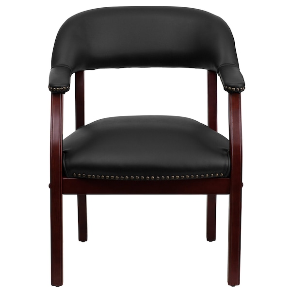 Flash Furniture Traditional Luxurious Conference Chair, Black Back, 24 in W 27" L 31-1/2" H, Upholstered Straight - B-Z105-BLACK-GG