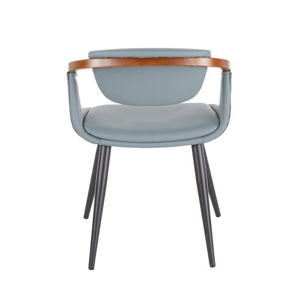 Lumisource Oracle Chair in Black Metal and Grey Faux Leather - CH-ORACLE BKGY