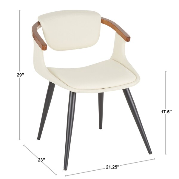 Lumisource Oracle Chair in Black Metal and Grey Faux Leather - CH-ORACLE BKGY