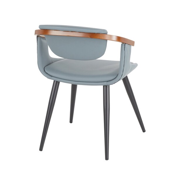Lumisource Oracle Chair in Black Metal and Grey Faux Leather - CH-ORACLE BKGY