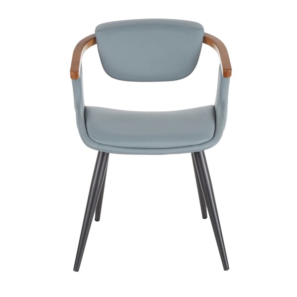 Lumisource Oracle Chair in Black Metal and Grey Faux Leather - CH-ORACLE BKGY
