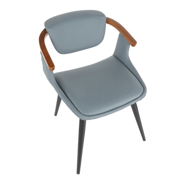 Lumisource Oracle Chair in Black Metal and Grey Faux Leather - CH-ORACLE BKGY