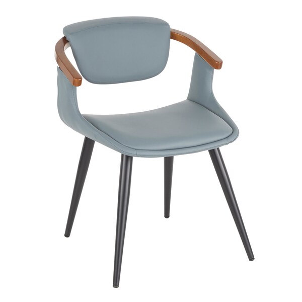 Lumisource Oracle Chair in Black Metal and Grey Faux Leather - CH-ORACLE BKGY