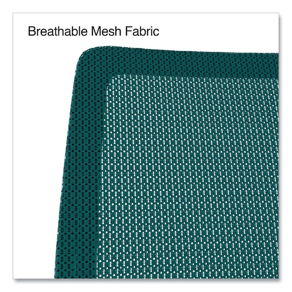 Union & Scale Essentials Mesh Back Fabric Task Chair with Arms, Teal Fabric Seat/Mesh Back, Black Base - ST63126-CC