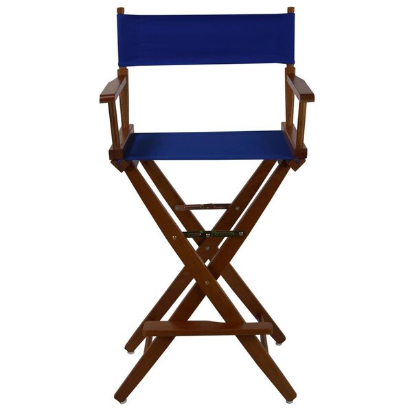 Doba-Bnt 206-34-032-13 30 in. Extra-Wide Premium Directors Chair, Oak Frame with Royal Blue Color Cover - SA3277469