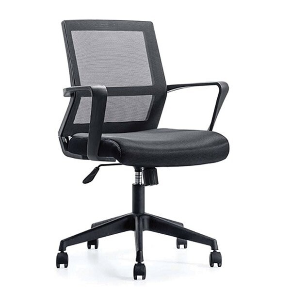 We'Re It Budg it, Square Mesh Back Office Chair for Home or Office in Black - BU-101-EW08
