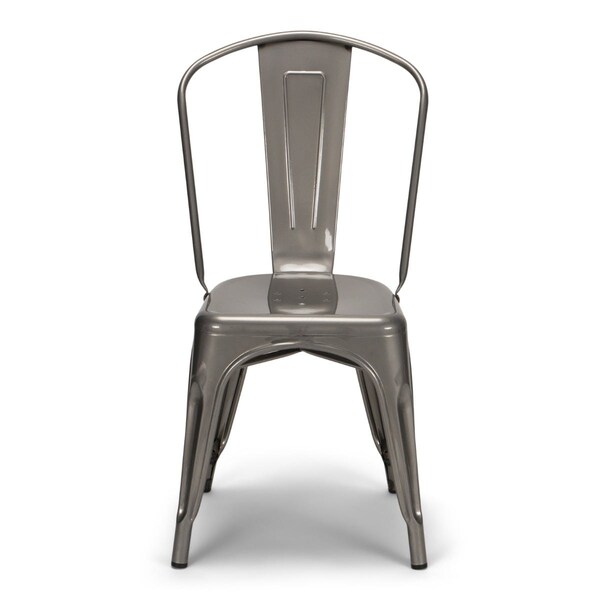 Atlas Commercial Products Titan Series Industrial Metal Chair, Clear Coat - MSC9CC