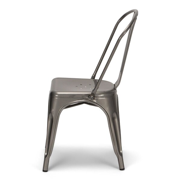 Atlas Commercial Products Titan Series Industrial Metal Chair, Clear Coat - MSC9CC