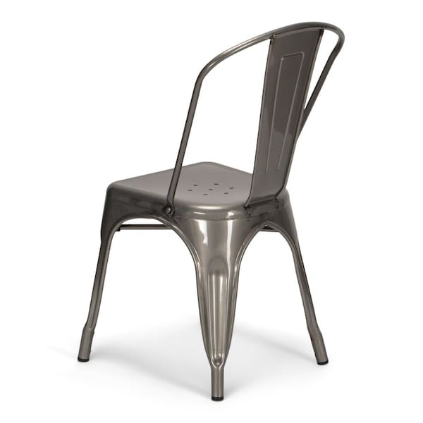 Atlas Commercial Products Titan Series Industrial Metal Chair, Clear Coat - MSC9CC