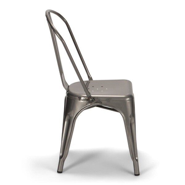 Atlas Commercial Products Titan Series Industrial Metal Chair, Clear Coat - MSC9CC