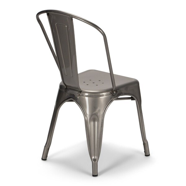 Atlas Commercial Products Titan Series Industrial Metal Chair, Clear Coat - MSC9CC