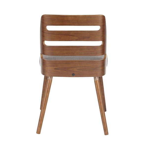 Lumisource Trevi Dining/Accent Chair in Walnut with Grey Fabric - CH-TRV WL+GY