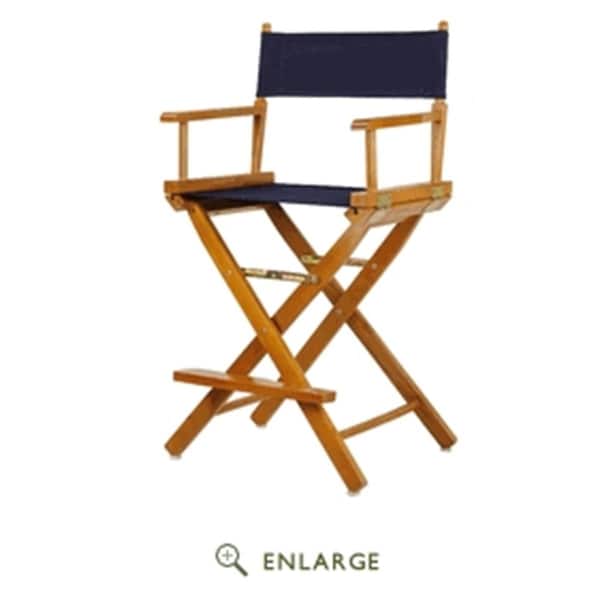 Betterbeds 220-05-021-10 24 in. Directors Chair Honey Oak Frame with Navy Blue Canvas - BE4257578