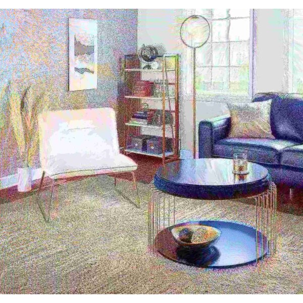 Lumisource Casper Accent Chair in Gold Metal and Cream Velvet - CHR-CASPER AUCR