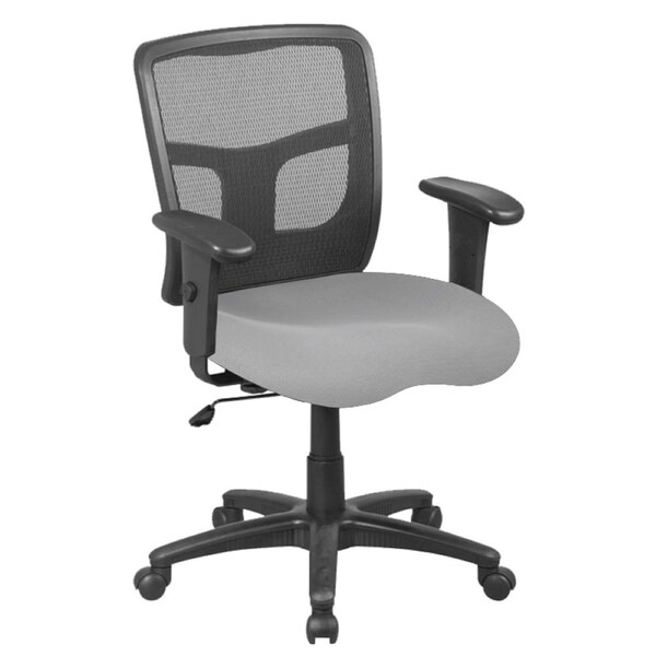 We'Re It Y Series Mesh Back Multi-Adjustable Office Chair for Home or Office with Grey Seat and Black Frame - MI1122-GRY