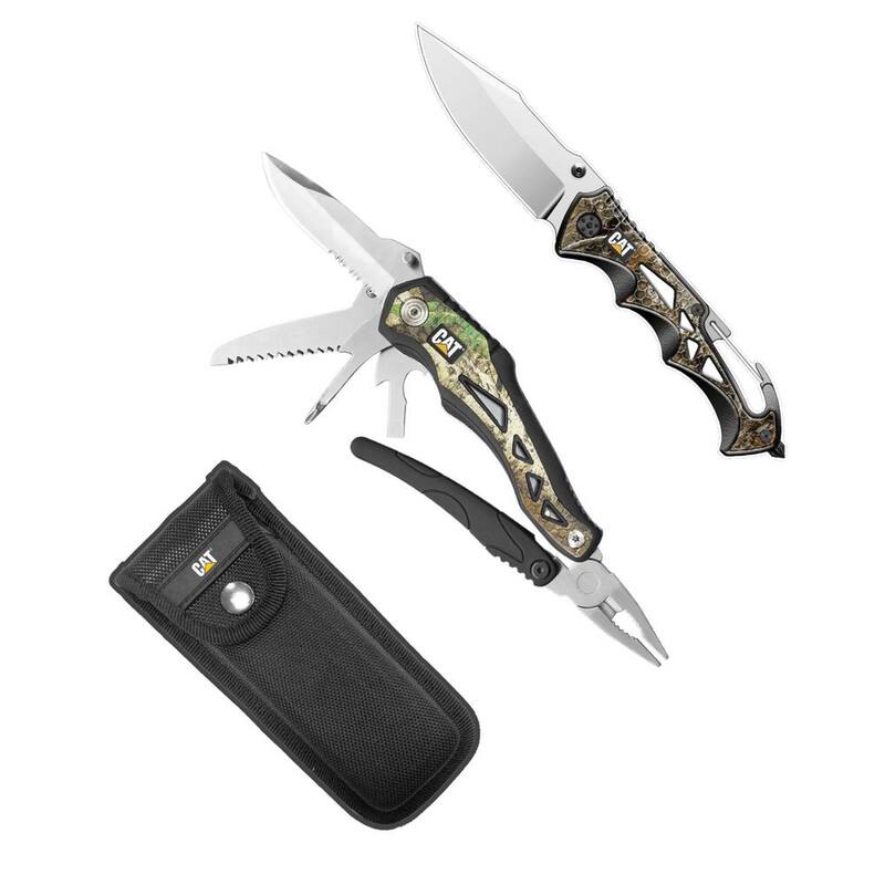 CAT 2 Piece Multi-Tool and Knife Gift Box Set with Real Tree Camo - 240358
