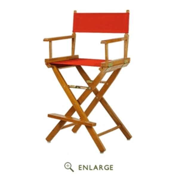 Casual Home Casual Home 220-05-021-11 24 in. Directors Chair Honey Oak Frame with Red Canvas - 220-05/021-11