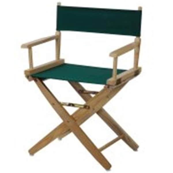 American Trail American Trails 206-00-032-32 18 in. Extra-Wide Premium Directors Chair; Natural Frame with Hunter Green Color Cover - 206-00/032-32
