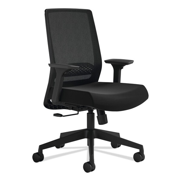 Safco Medina Basic Task Chair, Supports Up to 275 lb, 18" to 22" Seat Height, Black - 6830BMBL