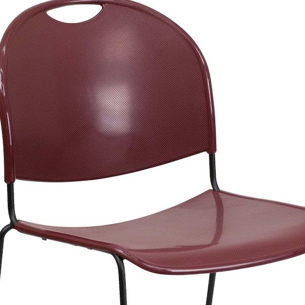 Flash Furniture Burg Stack Chair-Black Frame - 5-RUT-188-BY-GG