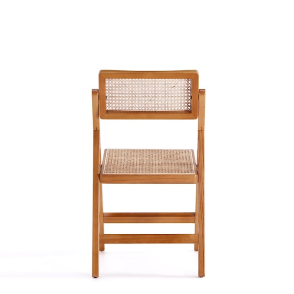 Manhattan Comfort Pullman Folding Dining Chair in Nature Cane- Set of 2 - DCCA08-NA