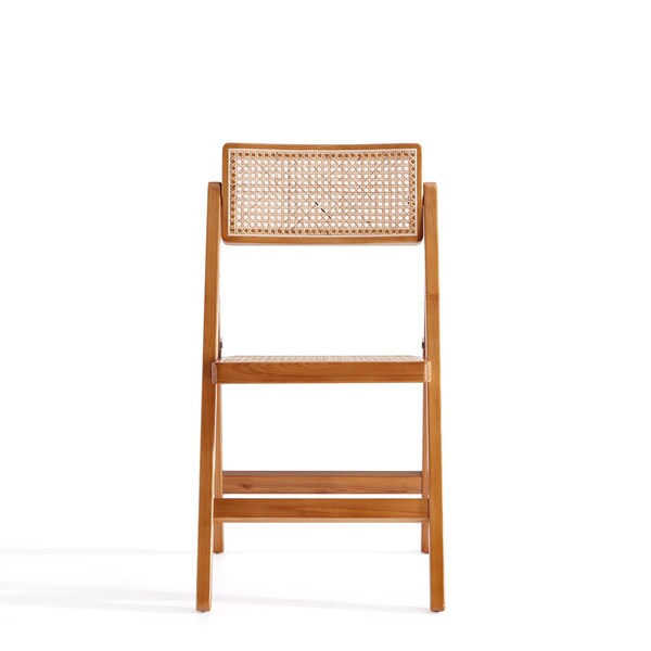Manhattan Comfort Pullman Folding Dining Chair in Nature Cane- Set of 2 - DCCA08-NA