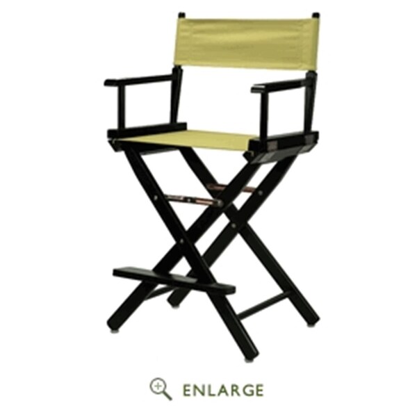 Casual Home 220-02-021-24 24 in. Directors Chair Black Frame with Tan Canvas - 220-02/021-24