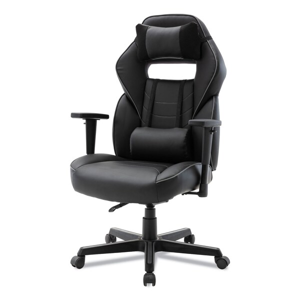 Alera Racing Style Ergonomic Gaming Chair, Supports 275 lb, 15.91" to 19.8" Seat Height, Black/Gray - BT51593GY