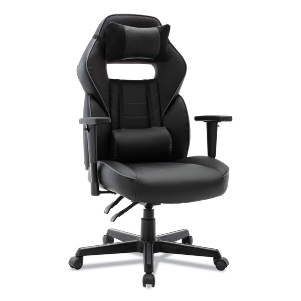 Alera Racing Style Ergonomic Gaming Chair, Supports 275 lb, 15.91" to 19.8" Seat Height, Black/Gray - BT51593GY