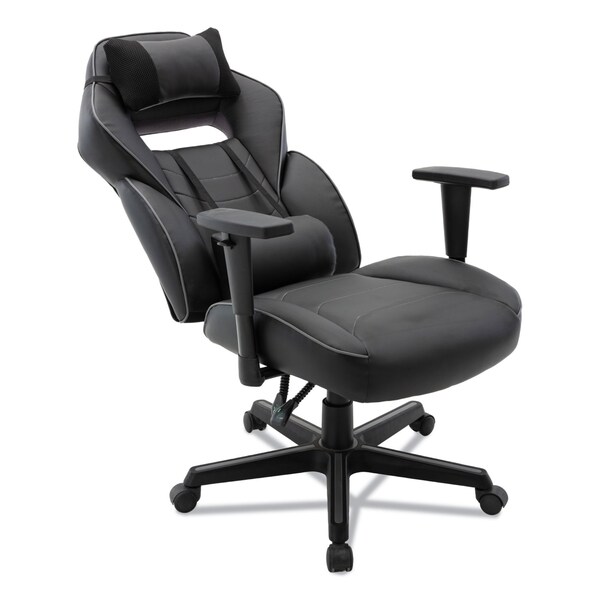 Alera Racing Style Ergonomic Gaming Chair, Supports 275 lb, 15.91" to 19.8" Seat Height, Black/Gray - BT51593GY