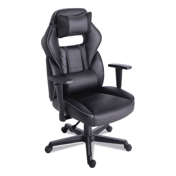Alera Racing Style Ergonomic Gaming Chair, Supports 275 lb, 15.91" to 19.8" Seat Height, Black/Gray - BT51593GY