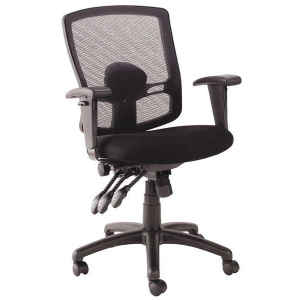 Alera Desk Chair Desk Chair, T-Bar Arms, 17-7/8" to 27-3/4" Height, Mesh, Black - ALEET4017