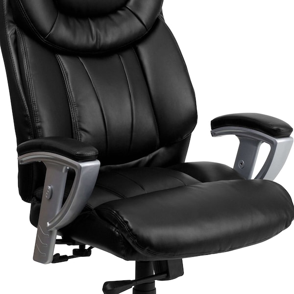 Flash Furniture Hercules Office Chair, Black Back, 30 in W 31" L 48-1/2" H, Height and Width Adjustable Padded - GO-1534-BK-LEA-GG