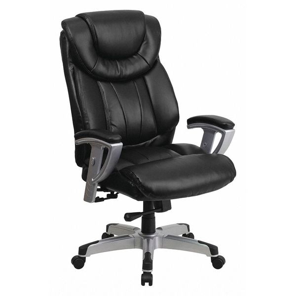 Flash Furniture Hercules Office Chair, Black Back, 30 in W 31" L 48-1/2" H, Height and Width Adjustable Padded - GO-1534-BK-LEA-GG