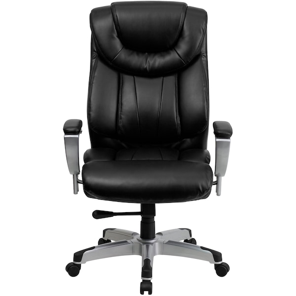 Flash Furniture Hercules Office Chair, Black Back, 30 in W 31" L 48-1/2" H, Height and Width Adjustable Padded - GO-1534-BK-LEA-GG