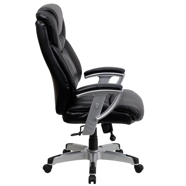 Flash Furniture Hercules Office Chair, Black Back, 30 in W 31" L 48-1/2" H, Height and Width Adjustable Padded - GO-1534-BK-LEA-GG