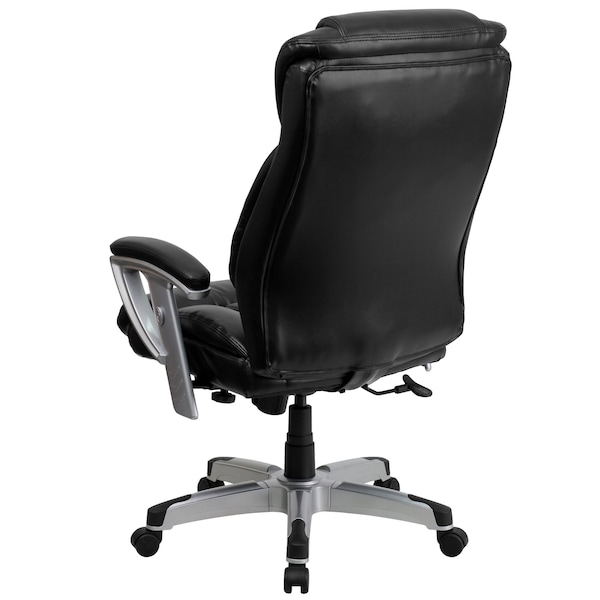 Flash Furniture Hercules Office Chair, Black Back, 30 in W 31" L 48-1/2" H, Height and Width Adjustable Padded - GO-1534-BK-LEA-GG